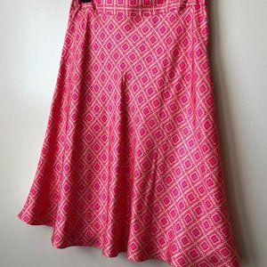 Valerie Stevens A Line Silk Skirt with Side Zip